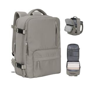 VGCUB Carry on Travel Backpack Multiple compartments + Trolly Sleeve Gray
